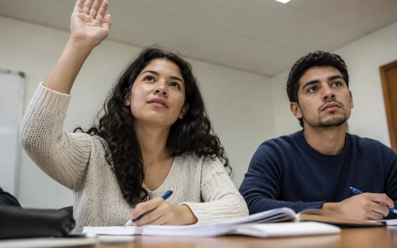 Grupo pequeno reunido em volta da mesa, ouvindo a fala de quem tem a palavra